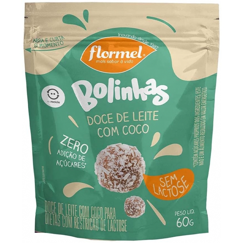 Foto Bolinha Doce De Leite Zero Lactose (Pouch Com 60 Gramas)