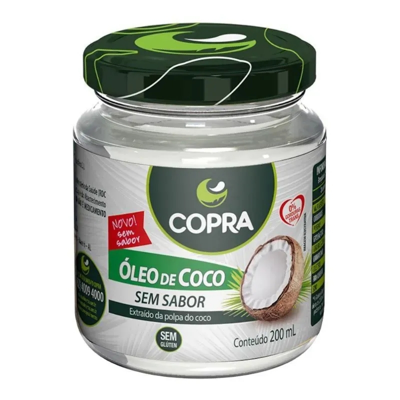 Foto Oleo De Coco Sem Sabor 200 Ml Copra