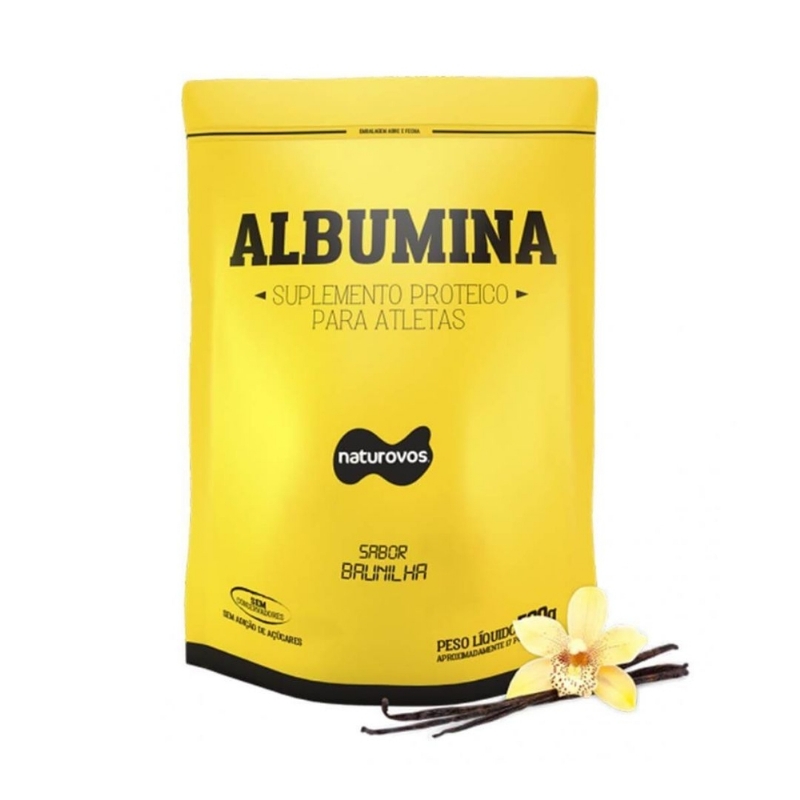 Foto Albumina Pura Naturovos Baunilha 500G