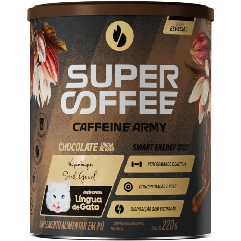 Foto SUPER COFFEE 220G  Sabor LINGUA DE GATO