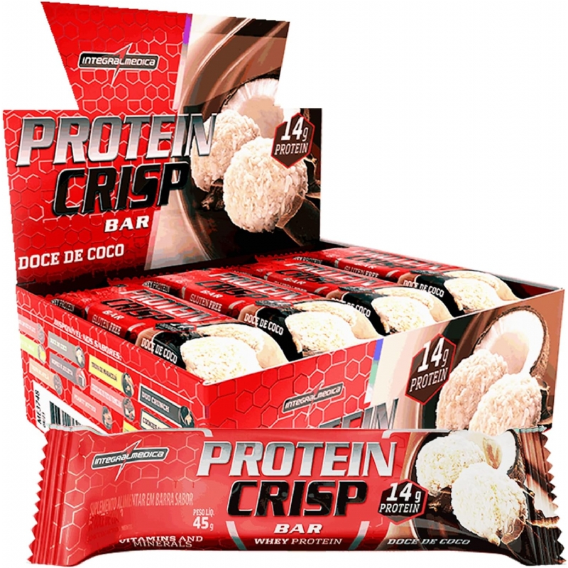Foto Barra de Proteína Whey Protein Crisp Bar Doce de Coco  com 12 Unidades