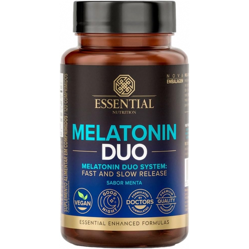 Foto Melatonina Duo 120Caps sabor Menta - Essential Nutrition