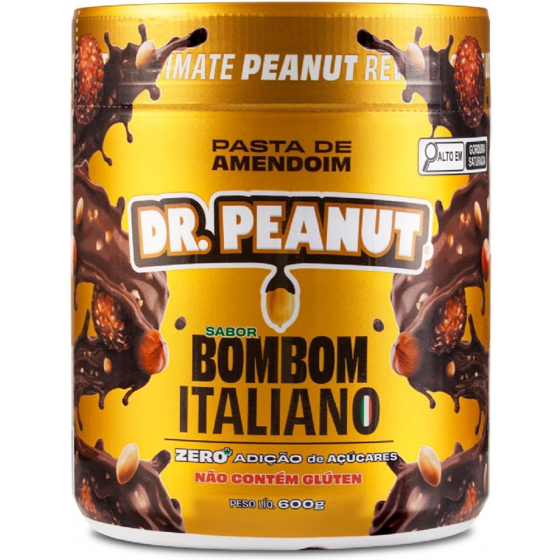 Foto Pasta de Amendoim DR. Peanut Bombom Italiano 600G - Com Whey Protein