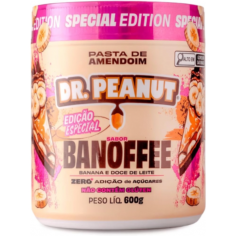 Foto DR. PEANUT PASTA DE AMENDOIM BANOFFEE 600G COM WHEY PROTEI