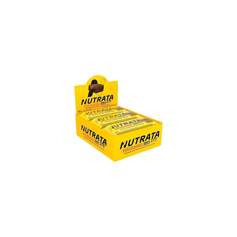 Foto Nutrata Whey Grego Havanna 40g display com 12 barras - Brownie de chocolate