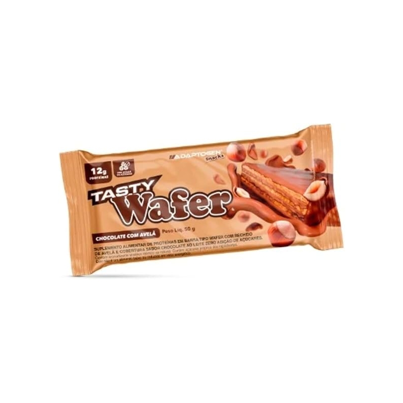 Foto Tasty Wafer Sabor Chocolate Avelã 50g Cx12 - Adaptogen Science