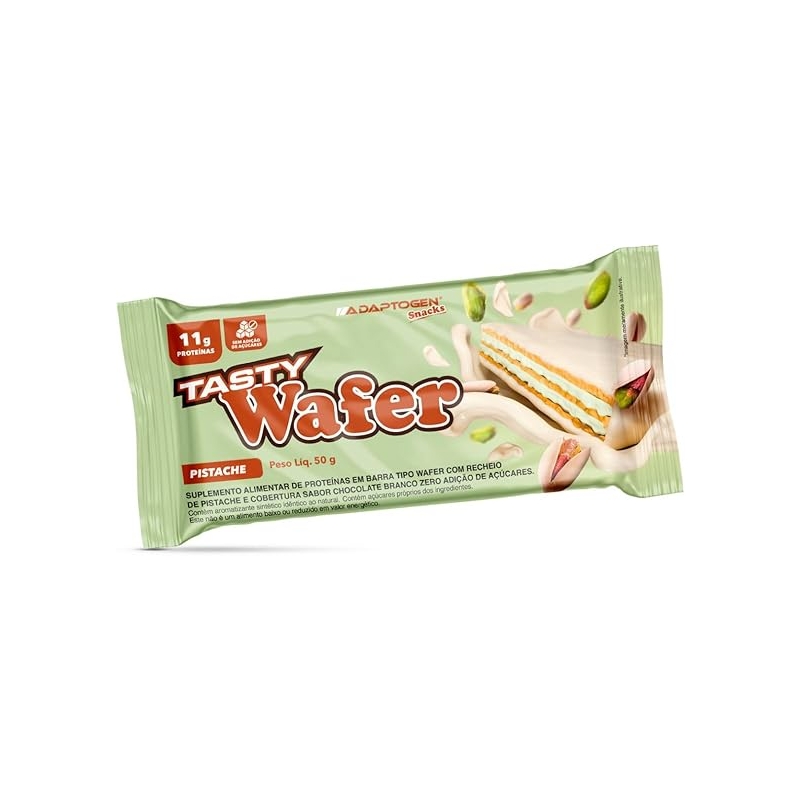 Foto Tasty Wafer Sabor Pistache 50g Cx12 - Adaptogen Science