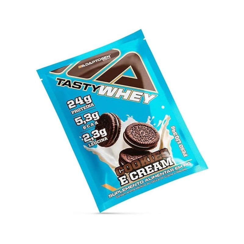 Foto Tasty Whey 3W - 1 Sachê 34g Cookies & Cream - Adaptogen