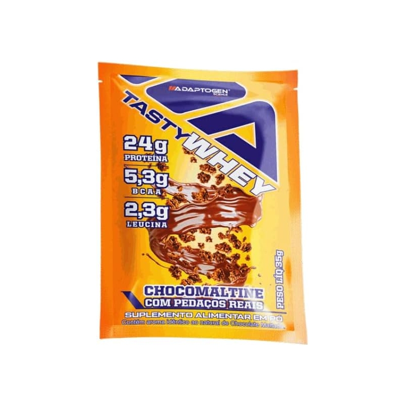 Foto Tasty Whey Sachê de 35g - Adaptogen Sabor Chocomaltine