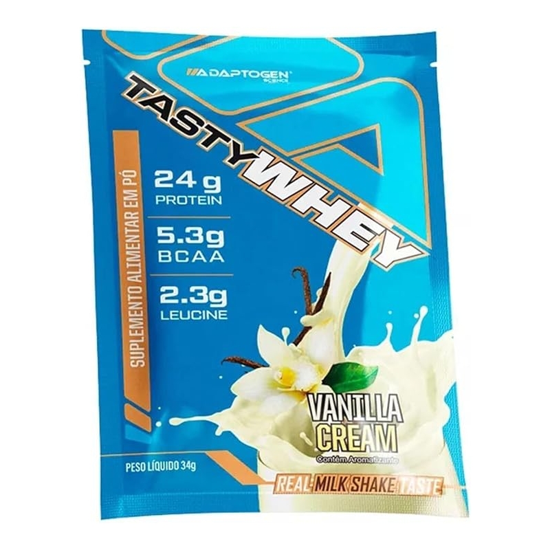 Foto Tasty Whey 3W - 1 Sachê 34g Vanilla Cream - Adoptogen