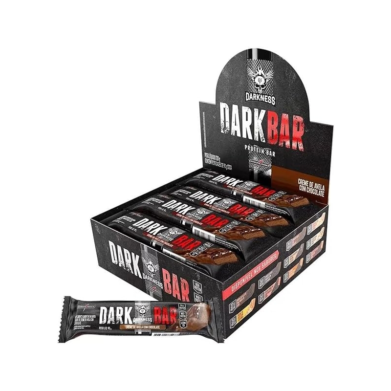 Foto Dark Bar Caixa 8 unidades (720g), Creme de Avelã c/Chocolate, Darkness