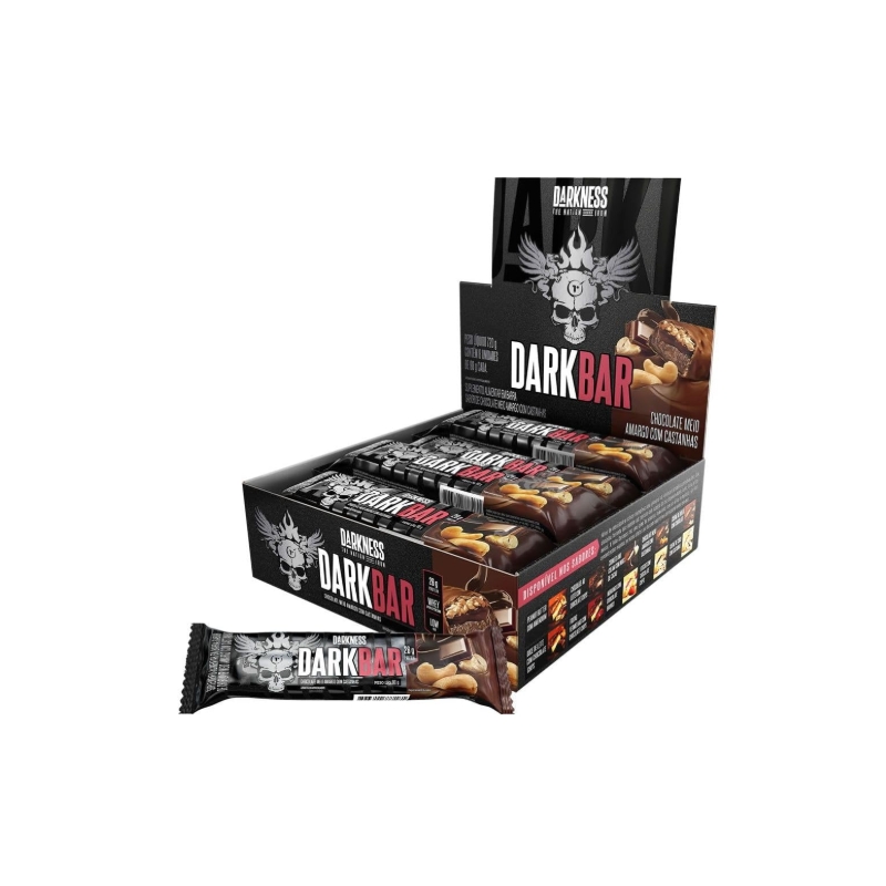 Foto DK DARK BAR CHOCOLATE AMARGO CASTANHAS 8UN
