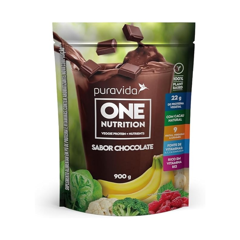 Foto Puravida Proteína Vegetal One Nutrition Chocolate 900G