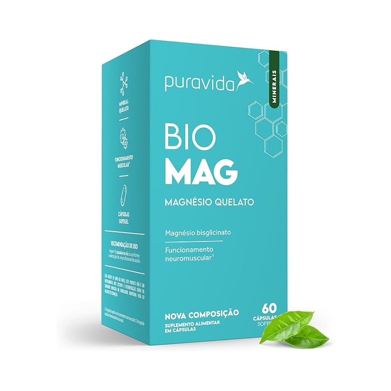 Foto Puravida Suplemento alimentar Biomag 60 cápsulas