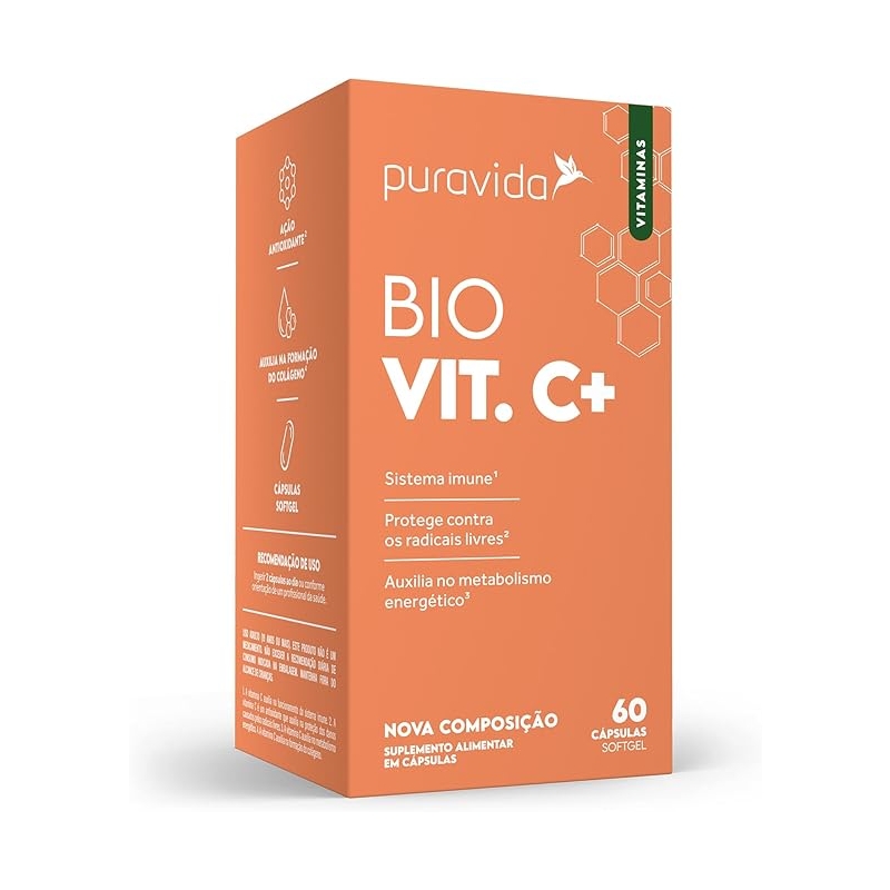 Foto Puravida Suplemento alimentar Bio Bit C+ 60 cápsulas