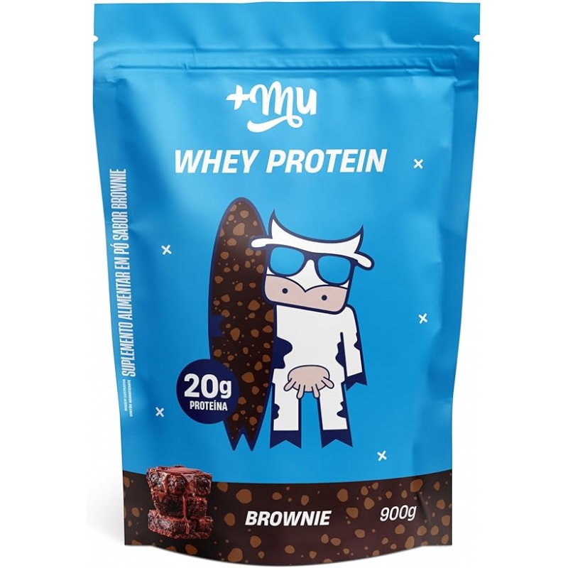 Foto +Mu Whey Concentrado Sabor Brownie 20g Proteína - Refil 900g