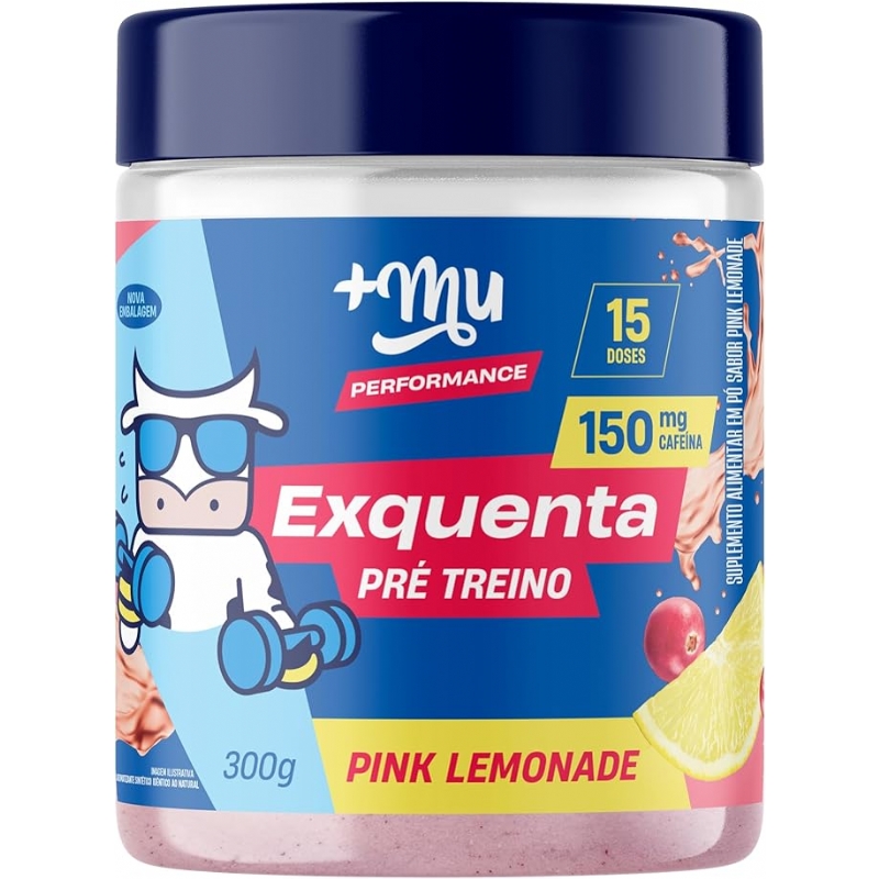 Foto +Mu Pré Treino Exquenta Sabor Pink Lemonade - 300g