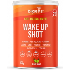 Foto Bigens Wake Up Shot, Vitamina C, Própolis, Gengibre, Cúrcuma, Guaraná e Zinco, Sabor Limão, 150g, Suplemento em Pó (Unidade)