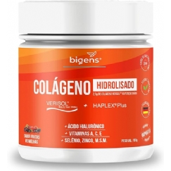 Foto Colágeno Hidrolisado Verisol + Haplex Plus com Ácido Hialurônico e Vitaminas A, C, E, Selênio, 150 g em Pó, Bigens