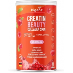 Foto Creatin Beauty Collagen Skin, 3g de Creatina, Peptídeos de colágeno Verisol + Ácido Hialurônico Haplex Plus, 300g, Sabor Cranberry, Bigens