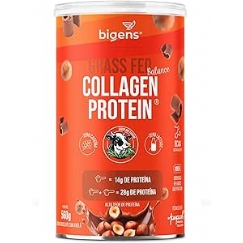 Foto Bigens Grass Fed Balance Collagen Protein, Gado de Pasto, Colágeno Zero Lactose e Caseína ,Chocolate com Avelã