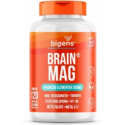 Foto Bigens Magnésio Glicinato, Taurato, Vit B6, Metilfolato B9, Metil B12, fosfatidilserina, 120 Cápsulas Vegana