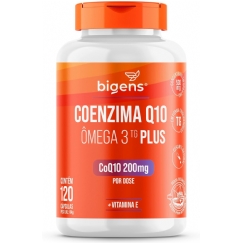 Foto Coenzima Q10 200mg + Ômega 3 TG Plus + Vitamina E 120 Cápsulas Bigens