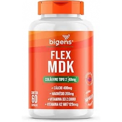 Foto Flex MDK Colágeno tipo 2, Cálcio, Magnésio, Vitamina D3, K2 MK7, 60 cápsulas, Bigens