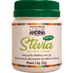 Foto Adoçante Stévia Color Andina 20g 100% Natural Sem Sabor Residual Amargo