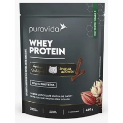 Foto Whey Protein Isolado Puravida Chocolate Língua de Gato 450g