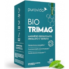 Foto Puravida Vitaminas Bio Trimag Magnésio Bisglicinato Dimalato Taurato 60 Cápsulas