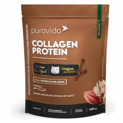 Foto Puravida Colágeno Protein 23g de Proteínas Kopenhagen Língua de Gato Chocolate 450g