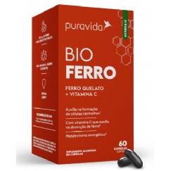 Foto Puravida Vitaminas Bio Ferro Quelato Bisglicinato + Vitamina C 60 Cápsulas