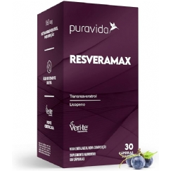 Foto Puravida Vitaminas e Antioxidantes Resveramax Resveratrol 30 Cápsulas