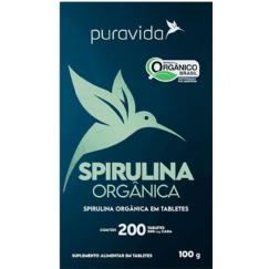Foto Puravida Spirulina Orgânica 200 tabletes