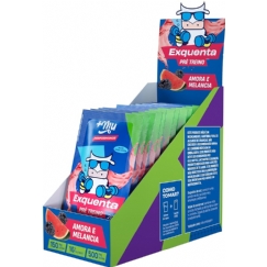 Foto +Mu Pré Treino Exquenta Sabor Amora e Melancia - Display com 15 sachês - 300g